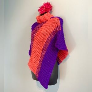 One of a kind hand knitted poncho